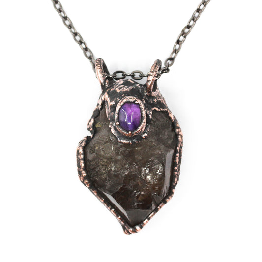Smoky Quartz & Amethyst Necklace