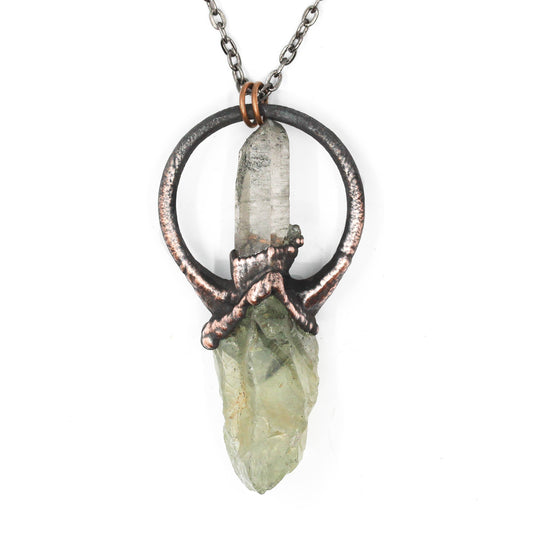 Prasiolite & Quartz Necklace