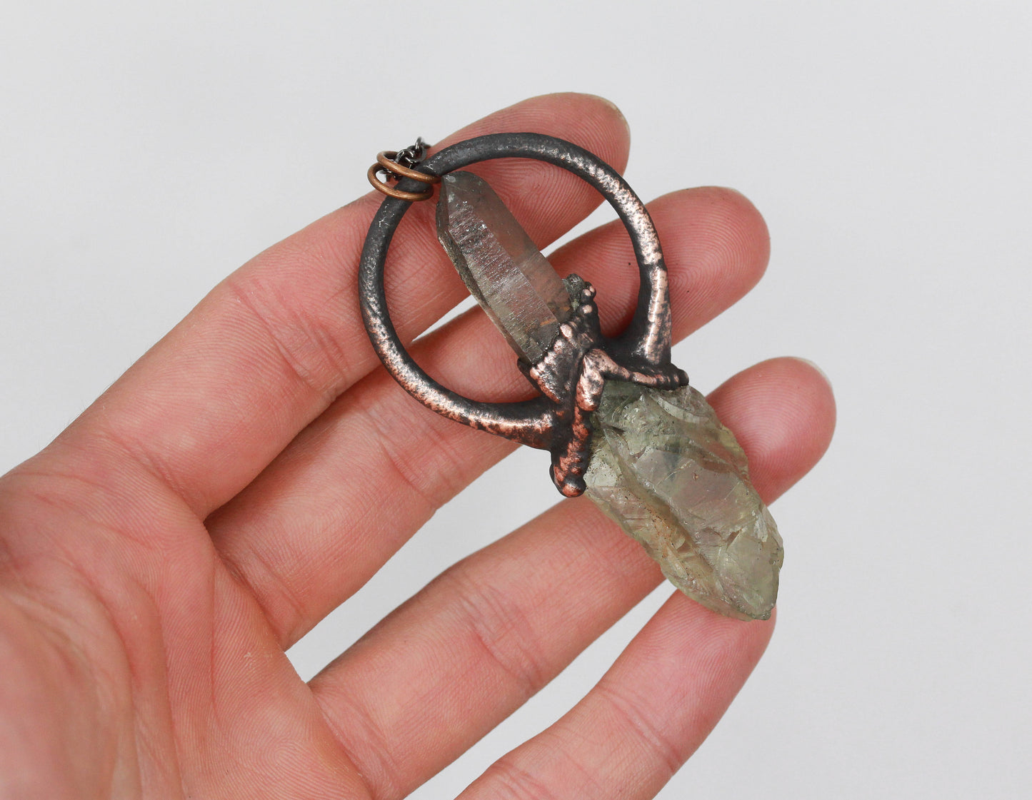 Prasiolite & Quartz Necklace