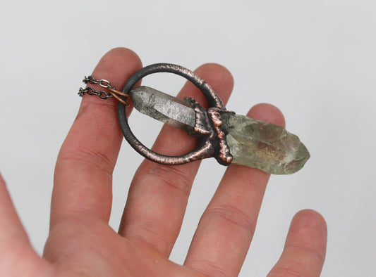 Prasiolite & Quartz Necklace
