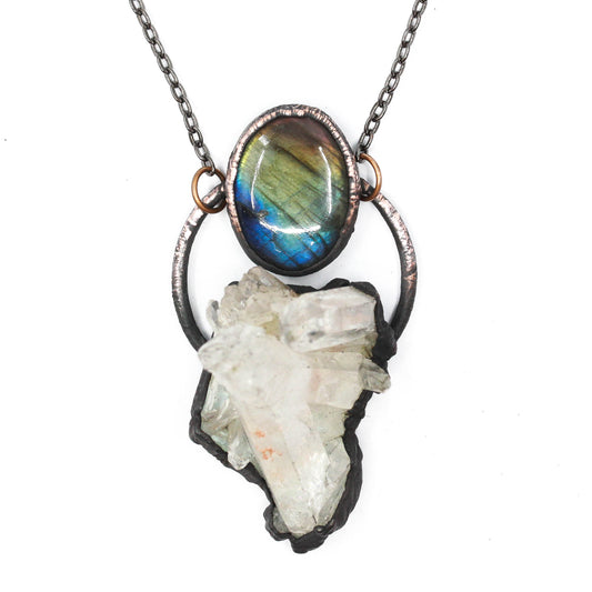 Quartz & Labradorite Necklace