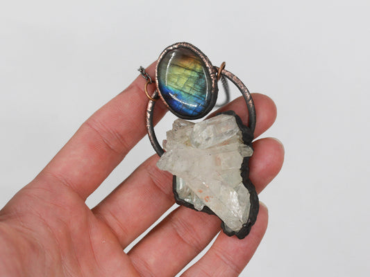 Quartz & Labradorite Necklace