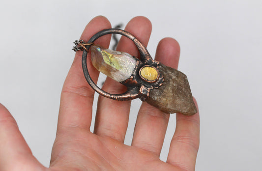 Citrine & Aura Citrine Necklace