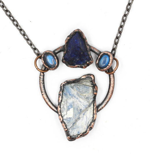 Kyanite, Lapis Lazuli & Labradorite Necklace