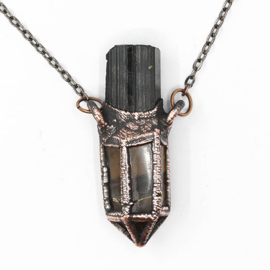Smoky Quartz & Tourmaline Necklace