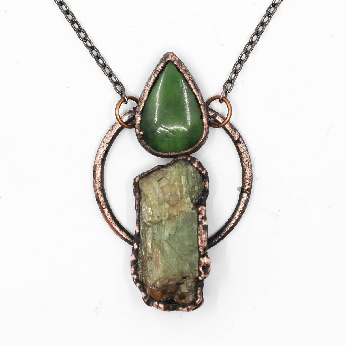 Green Kyanite & Serpentine Necklace