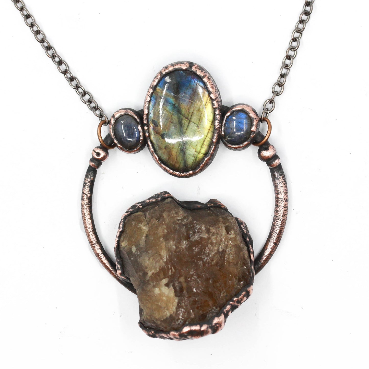 Citrine & Labradorite Necklace