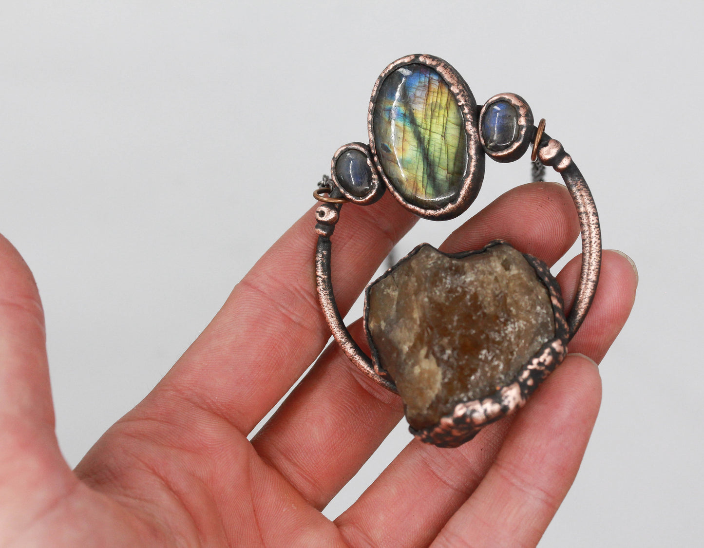 Citrine & Labradorite Necklace
