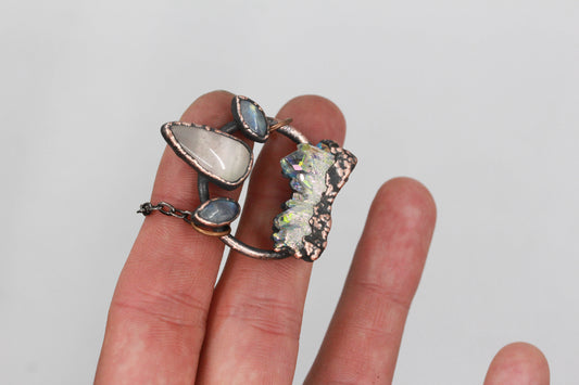 Angel Aura Quartz & Rose Quartz Necklace