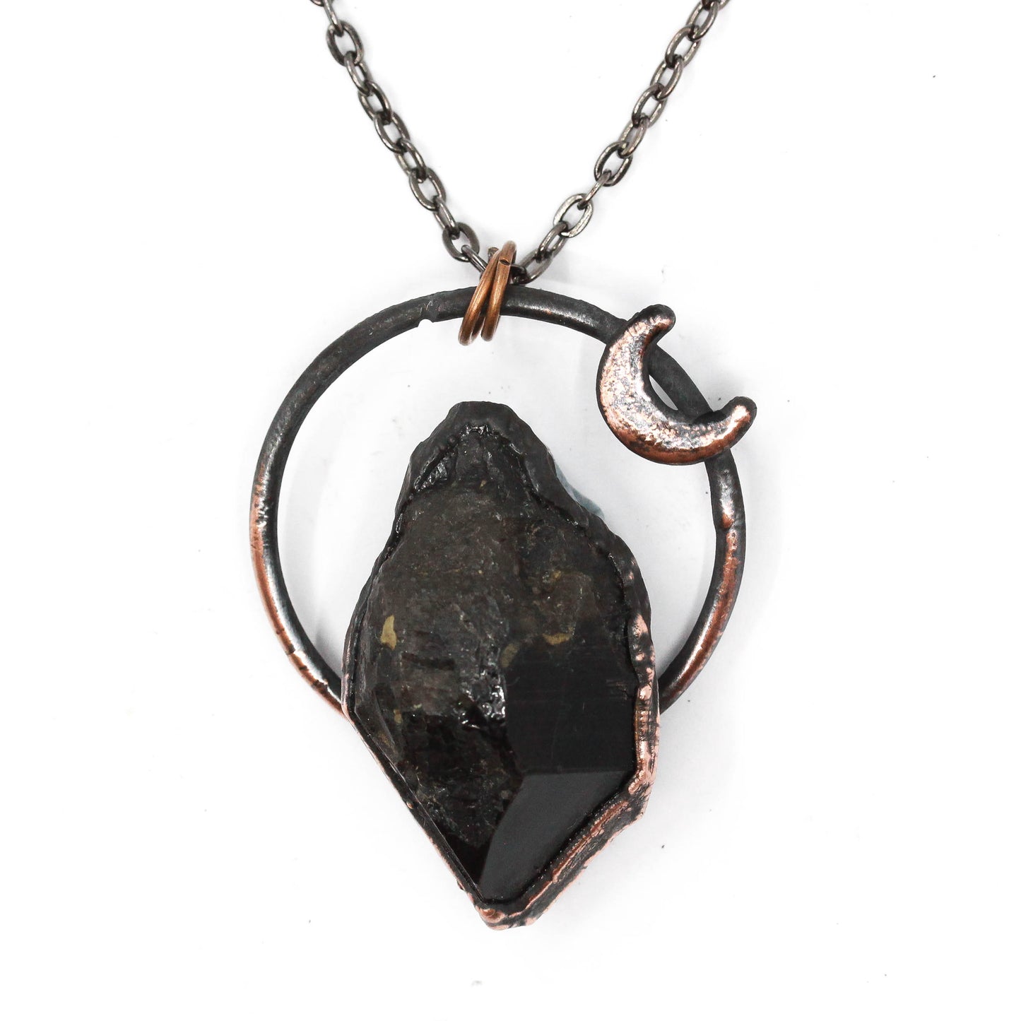 Smoky Quartz Moon Necklace