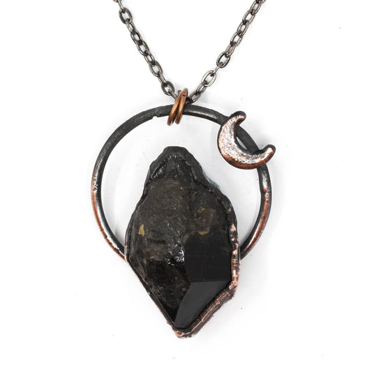 Smoky Quartz Moon Necklace