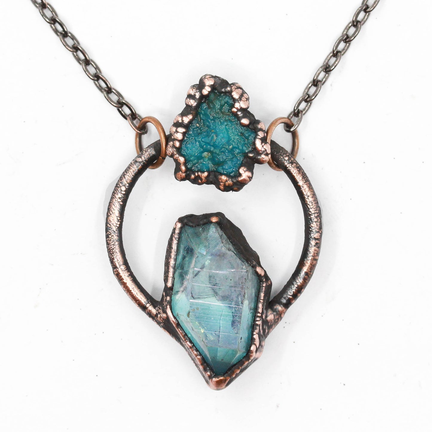 Aqua Aura Quartz & Turquoise Necklace