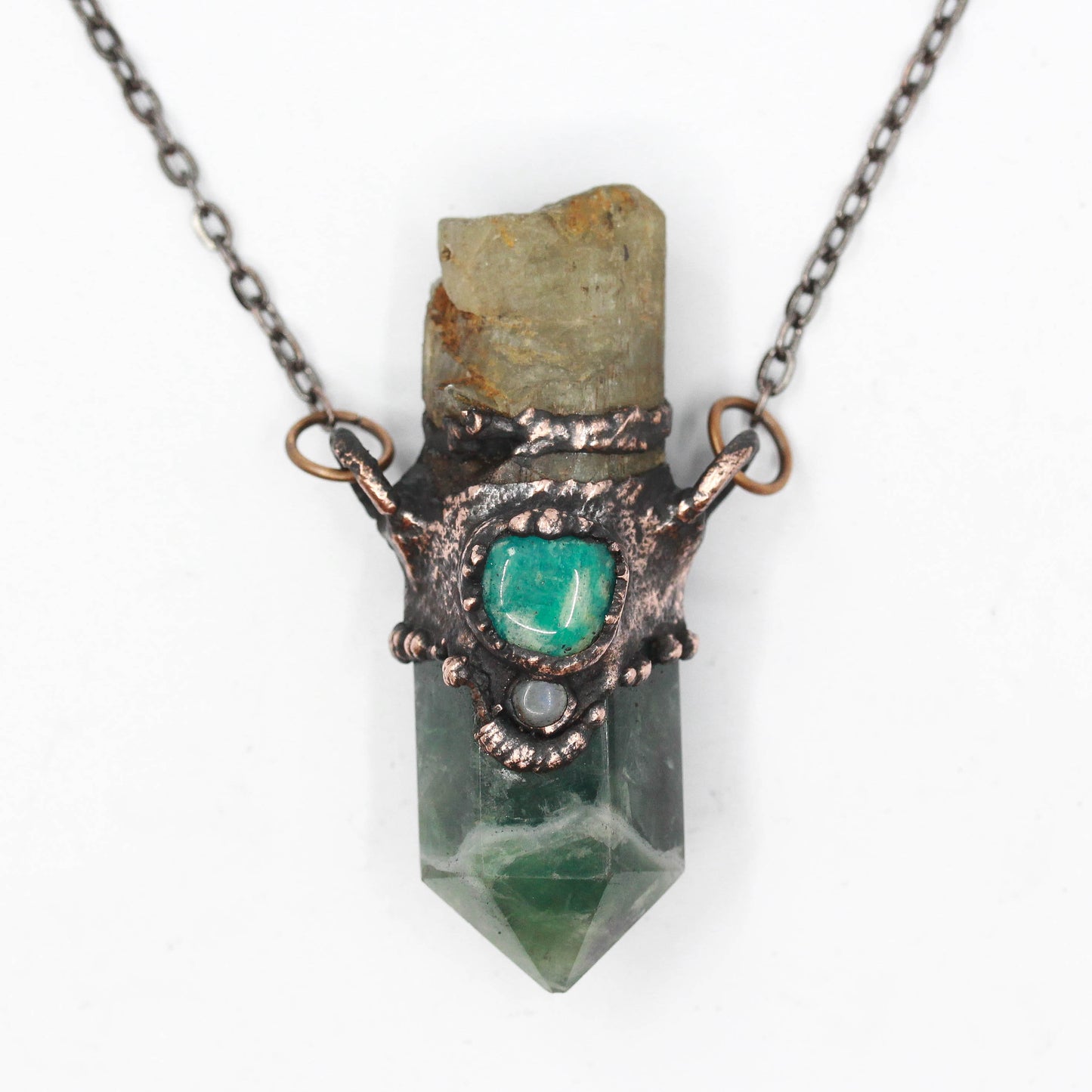 Fluorite, Apatite & Amazonite Necklace