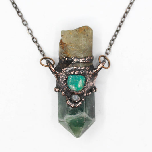 Fluorite, Apatite & Amazonite Necklace