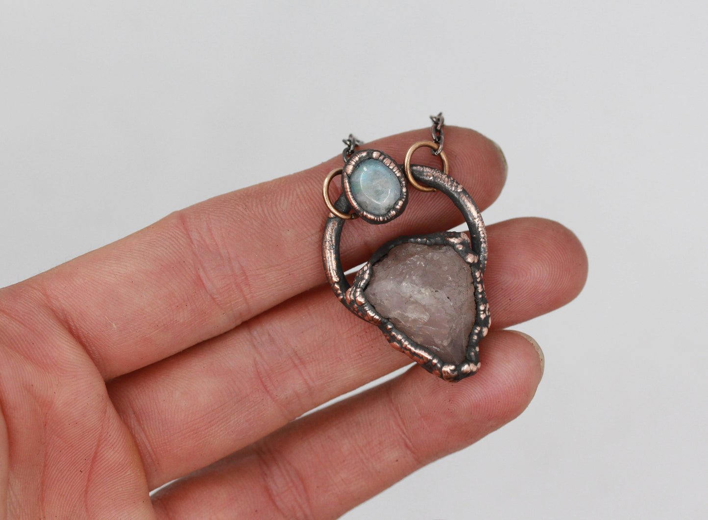Rose Quartz & Moonstone Necklace
