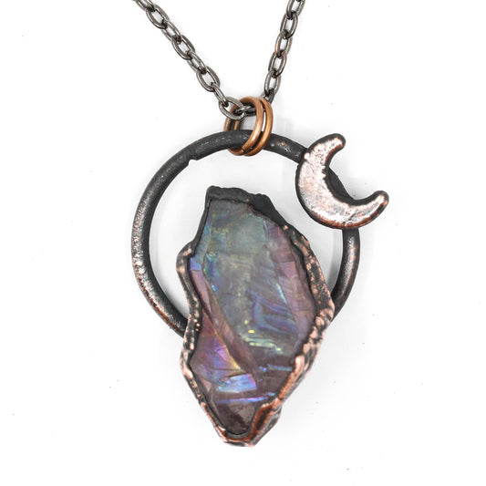 Aura Amethyst Moon Necklace