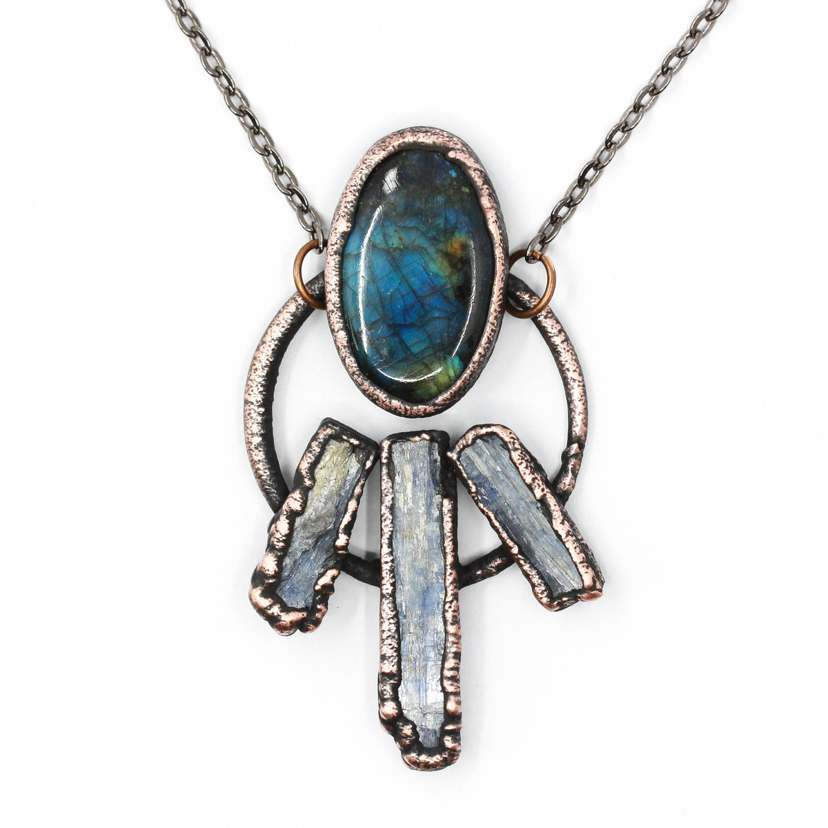 Blue Kyanite & Labradorite Necklace