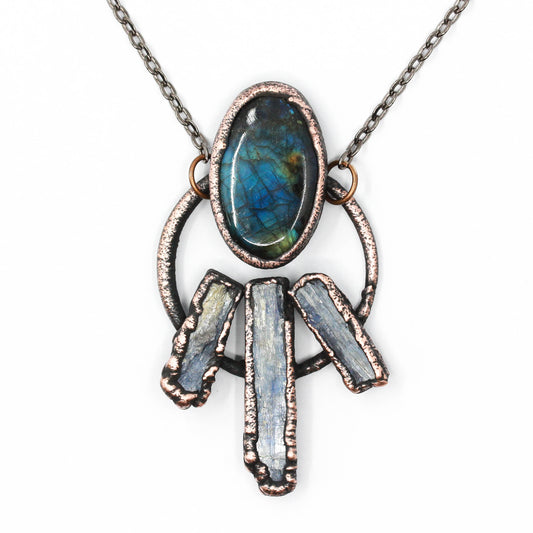 Blue Kyanite & Labradorite Necklace