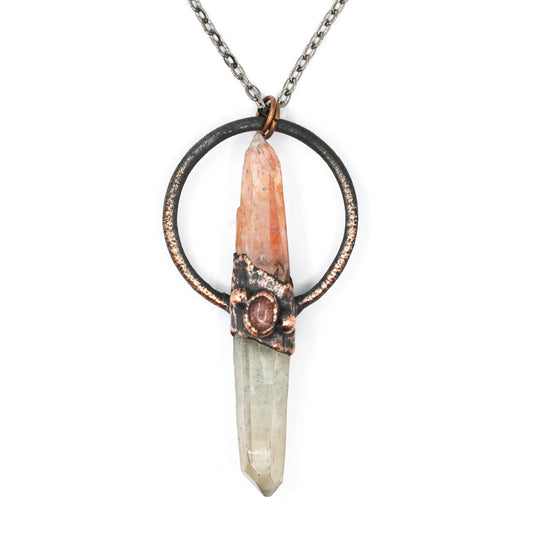 Sunset Quartz & Strawberry Quartz Necklace