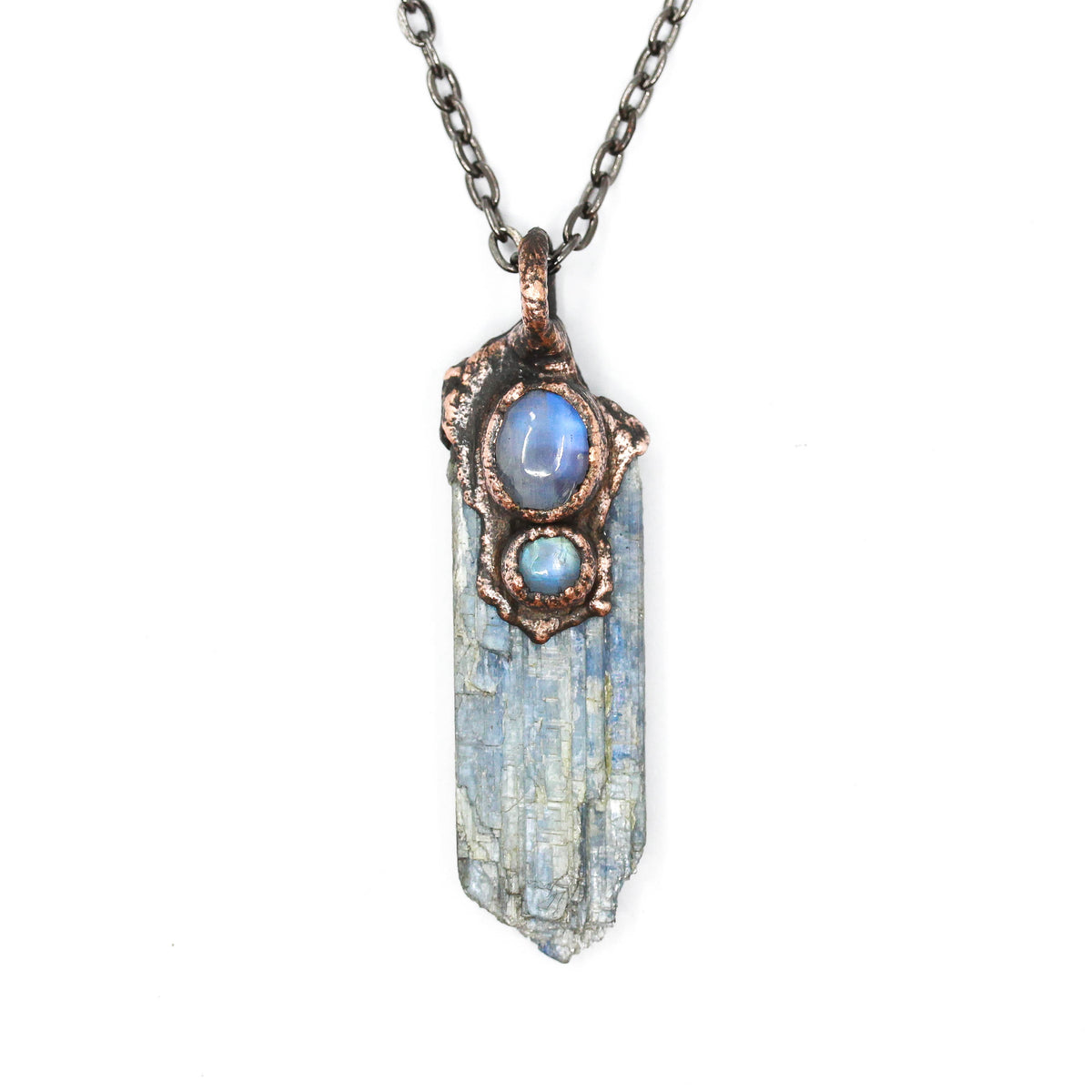 Blue Kyanite & Moonstone Necklace