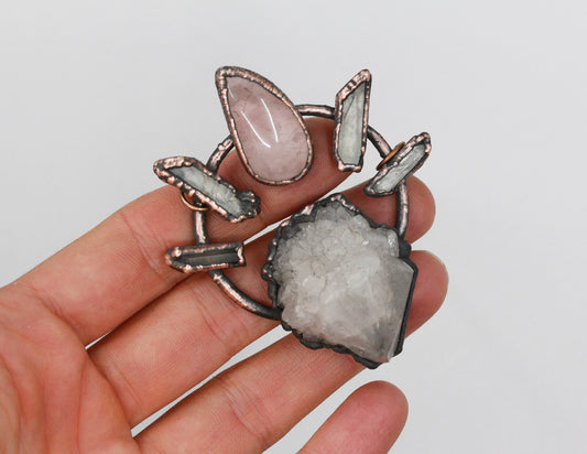 Spirit Quartz & Rose Quartz Necklace