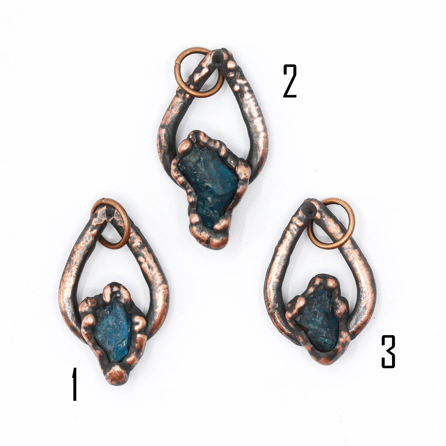 Raw Apatite Teardrop Necklace