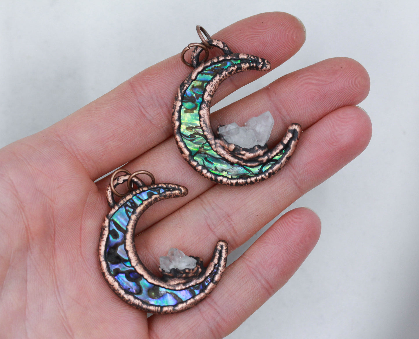 Abalone Shell Moon Necklace