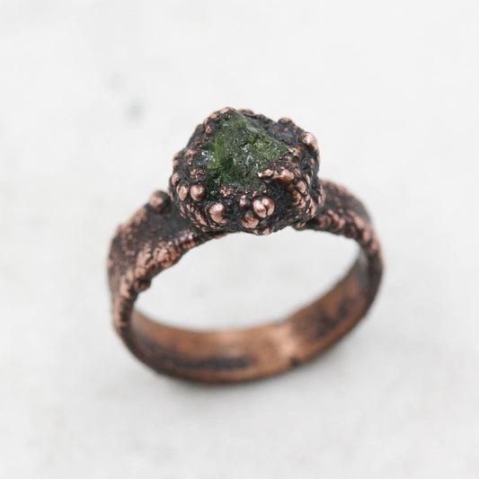 Raw Peridot Ring J 1/2