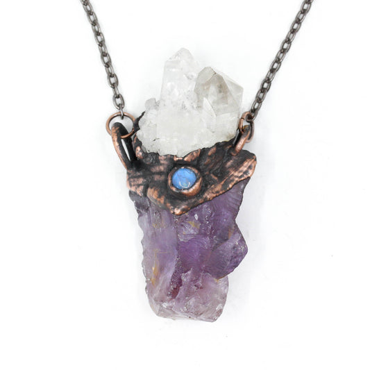 Amethyst & Quartz Crystal Necklace