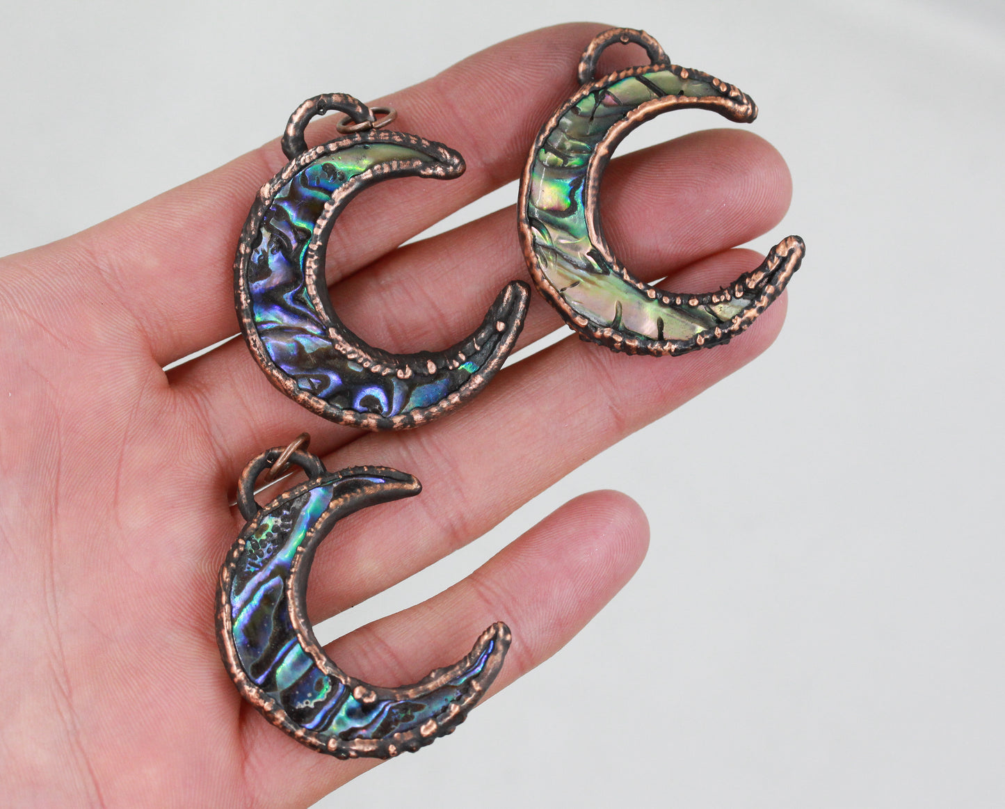 Abalone Shell Moon Necklace